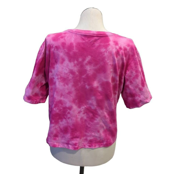 Bebe Sport Women's 1X Short Sleeve Tie Dye Hot Pink Magenta. - Picture 4 of 8